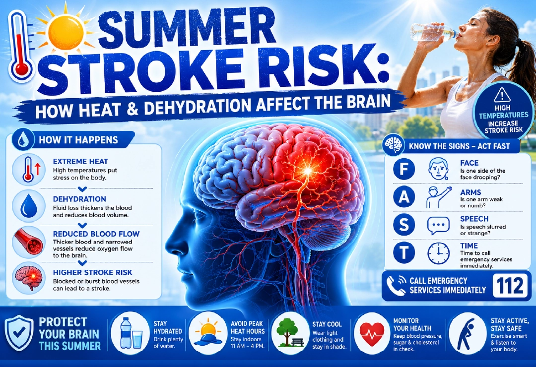 Summer Stroke Risk- How Heat & Dehydration Affect the Brain